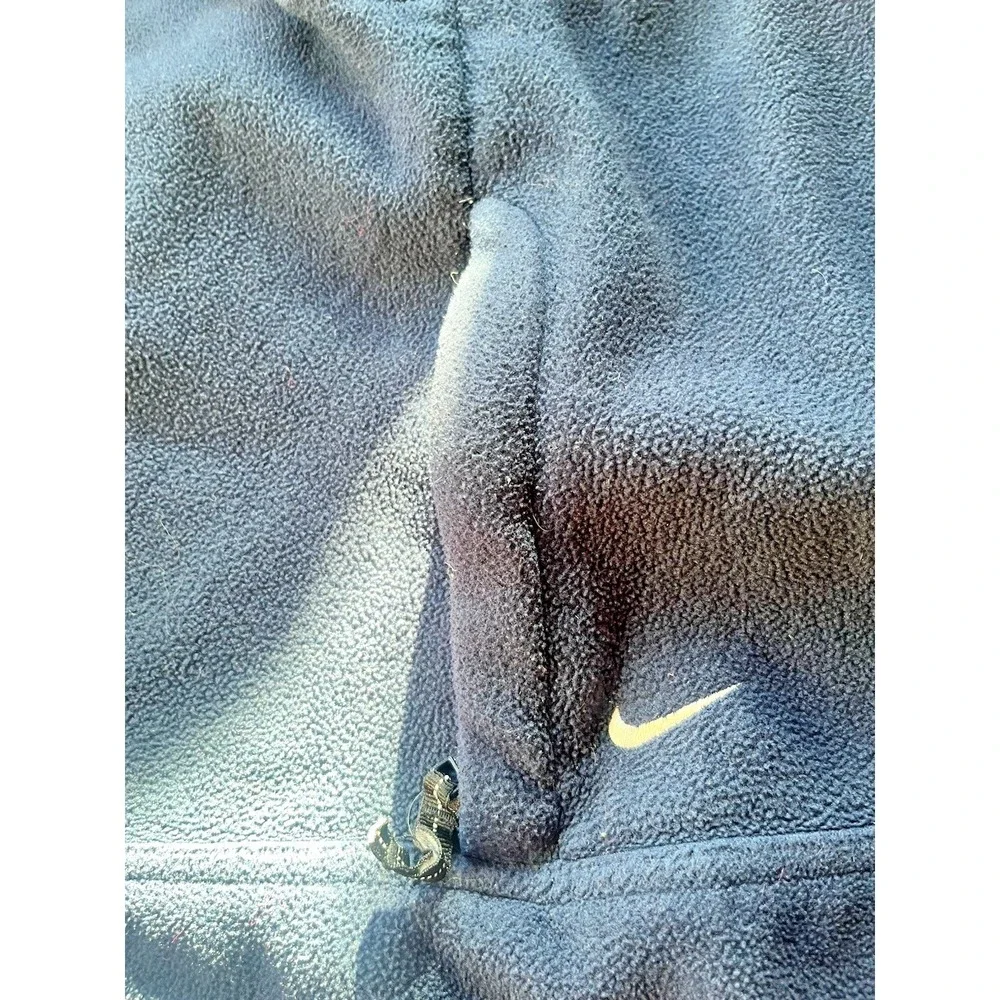 Vintage Nike Fleece Pullover 2XL Navy Blue Quarter‎ Zip Mock Neck Made In Taiwan